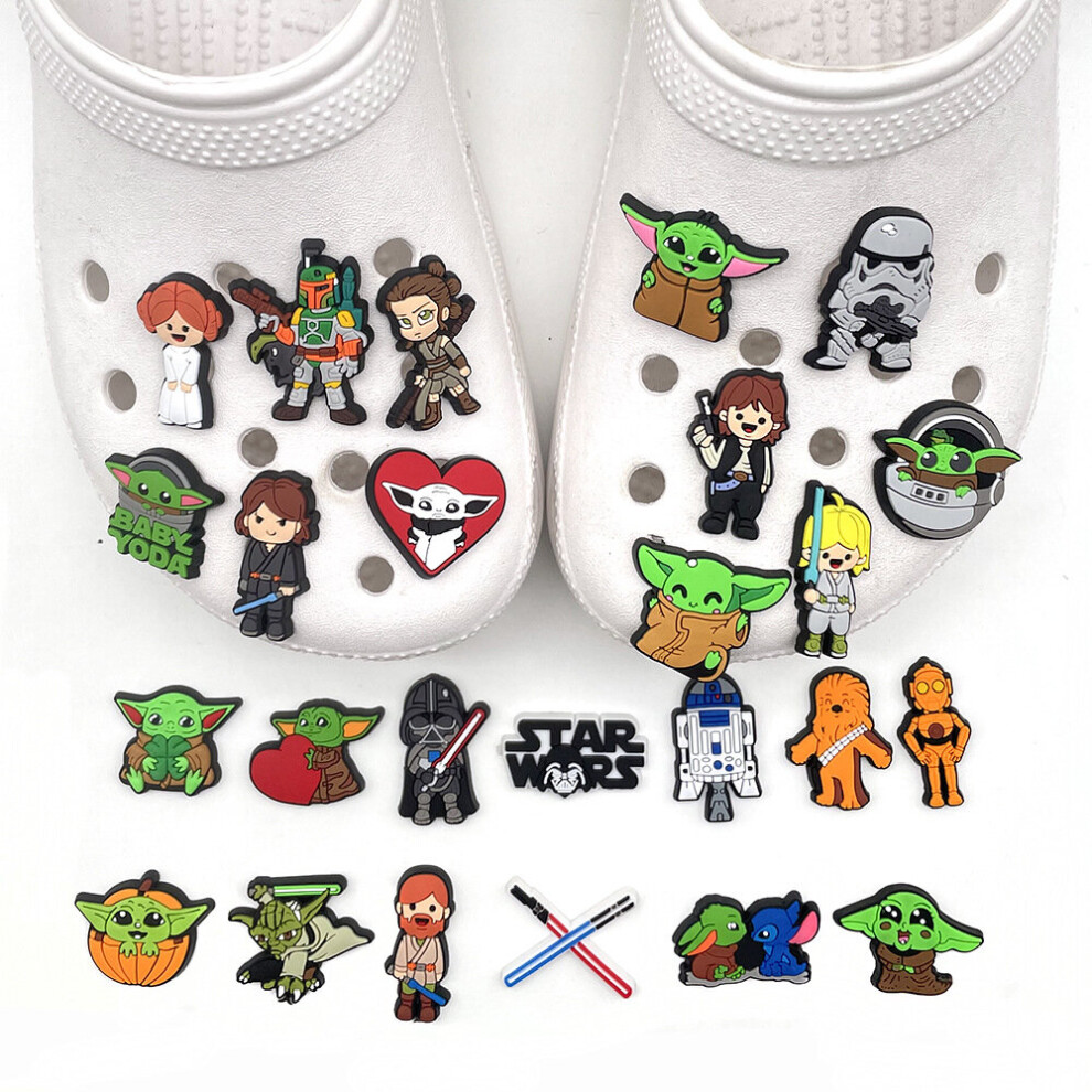 20PCS Star Wars Collection Croc Shoes Charm Cartoon Charm Accessories