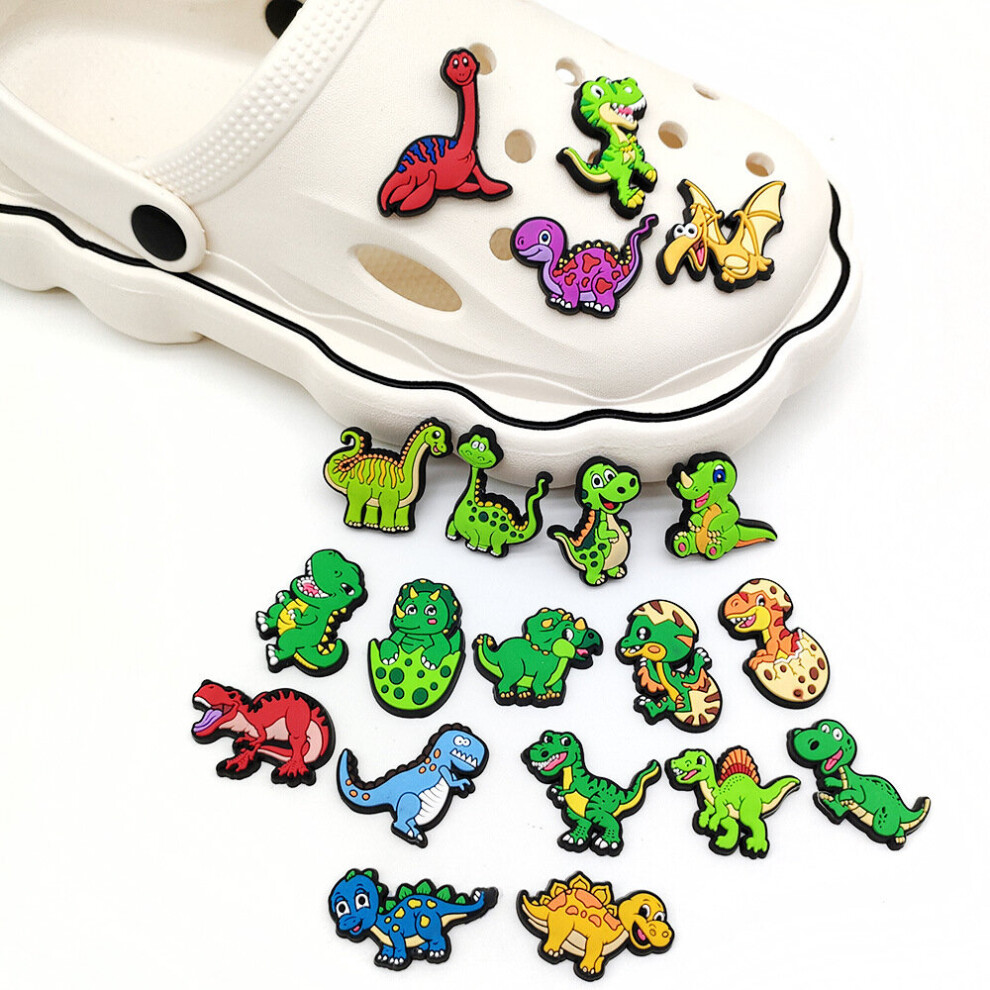 10PCS Cute Dinosaur Croc Shoes Charm Cartoon Charm Shoes Accessories