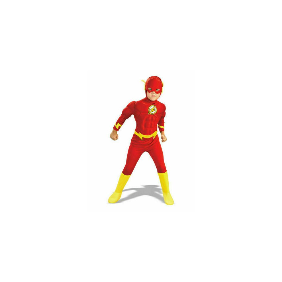 (  120 for 5-6 Y) Superhero Kids Boy Costume Costume Fancy Dress Children Muscle Chest Flash