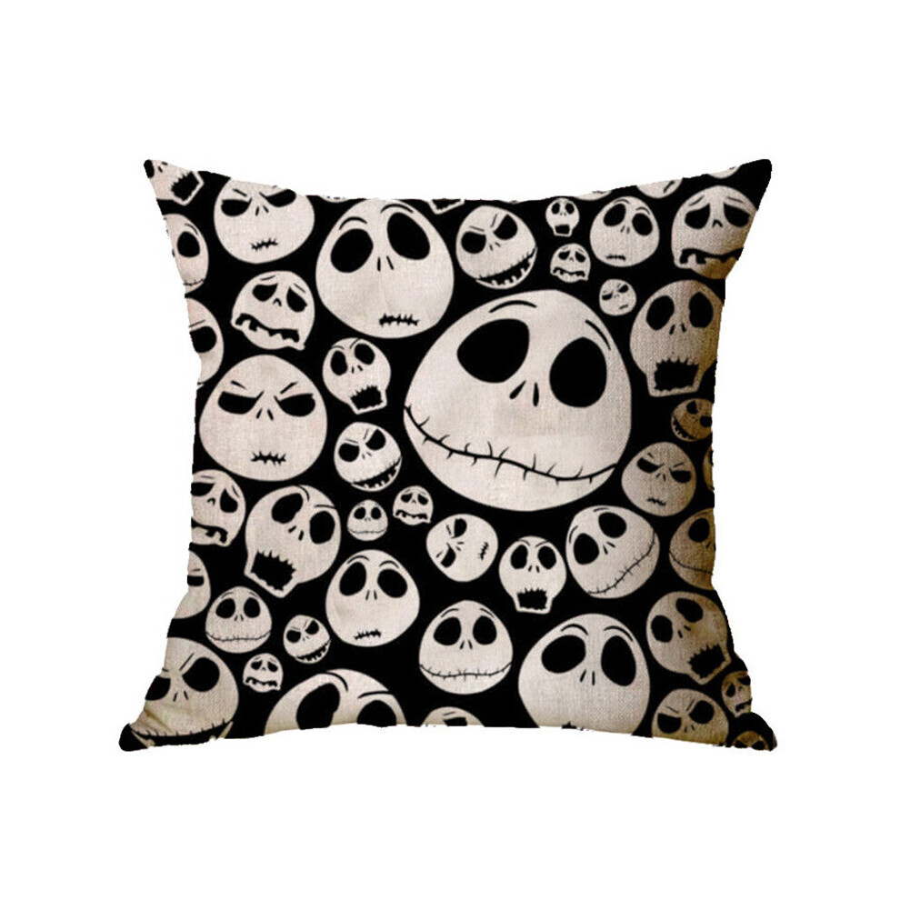 (Skeleton) The Before Nightmare Christmas Cushion Cover Sofa Home Decor Cartoon Sally Jack