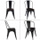 Casart Set of 4 Dining Chair Stackable Bistro Chair Bar Stool w/High Backrest 8