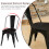 Casart Set of 4 Dining Chair Stackable Bistro Chair Bar Stool w/High Backrest 5