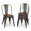 Casart Set of 4 Dining Chair Stackable Bistro Chair Bar Stool w/High Backrest 1