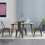 Casart Set of 4 Dining Chair Stackable Bistro Chair Bar Stool w/High Backrest 3