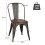 Casart Set of 4 Dining Chair Stackable Bistro Chair Bar Stool w/High Backrest 2