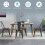 Casart Set of 4 Dining Chair Stackable Bistro Chair Bar Stool w/High Backrest 5