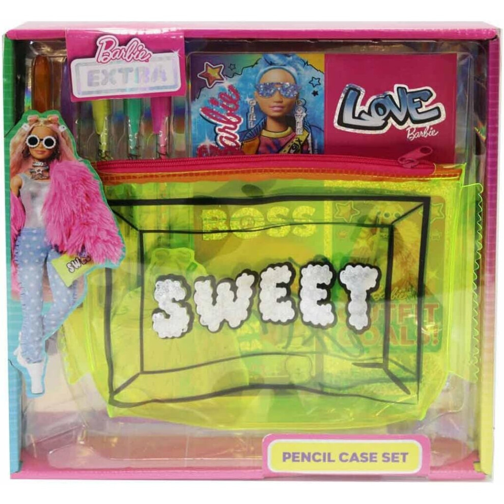 Barbie Extra Fashion Pencil Case And Stationery Gift Set