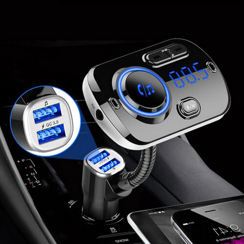 Car Bluetooth FM Transmitter - Fast Charge QC3.0 & Hands-Free Calling 1