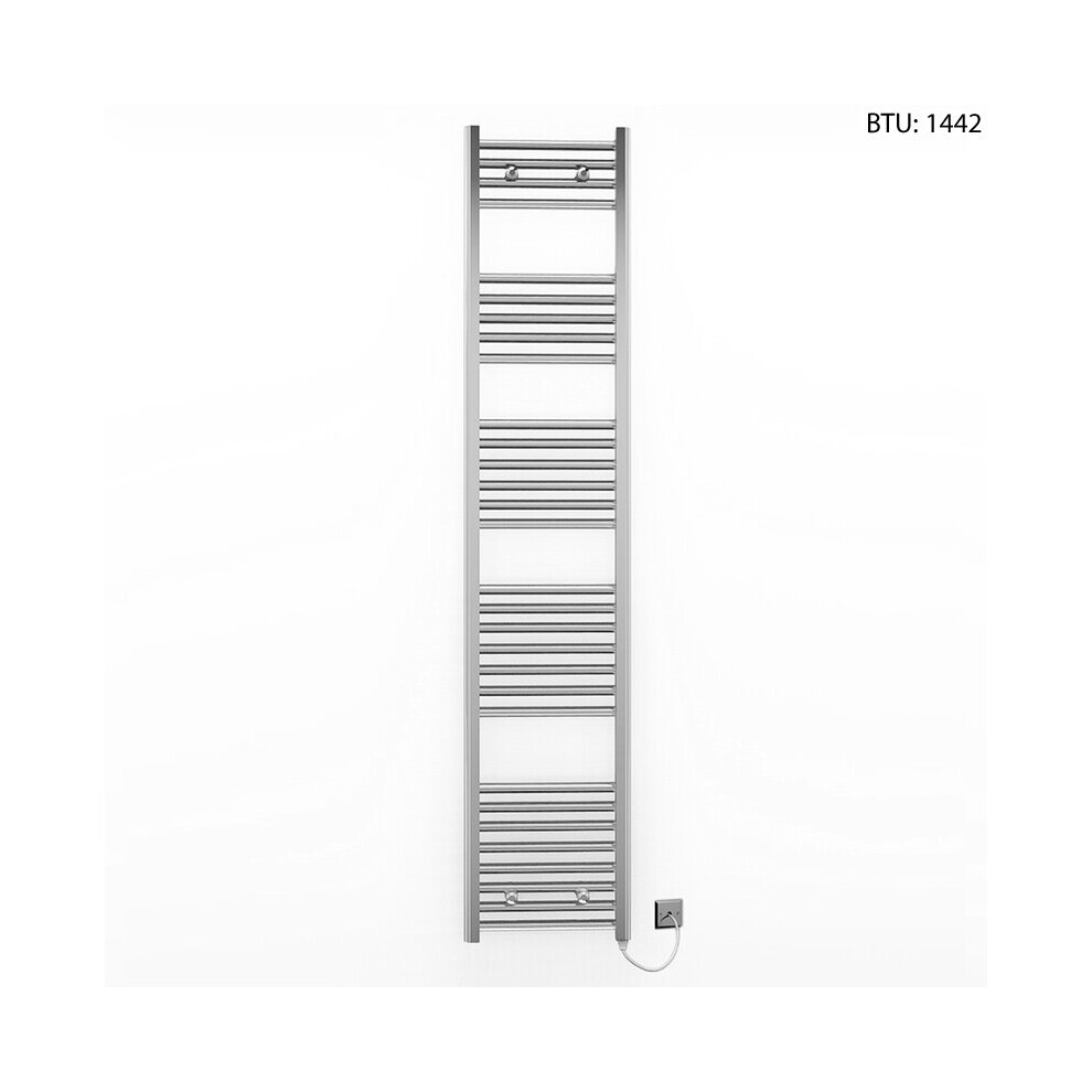 (300 X 1700Mm (Btu: 1,442)) Chrome Electric Bathroom Towel Rail Radiator 5056616533635