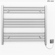 (700 x 600mm (BTU: 822)) Chrome Electric Bathroom Towel Rail Radiator