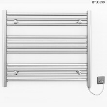 (800 x 600mm (BTU: 899)) Chrome Electric Bathroom Towel Rail Radiator