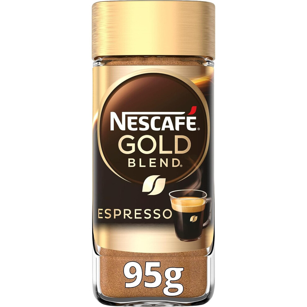 Nescafe Gold Blend Espresso Instant Coffee (Pack of 6 x 95g)