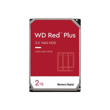 Interne Hardeschijf - WESTERN DIGITAL - Red Plus - 2To - 3.5" - Toegewijd aan NAS - 5400 RPM Klasse - SATA 6 GB/s (WD20EFPX)