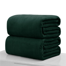 (Green, King: 200 cm x 240 cm) 310 GSM Blanket Fleece Single Double King Super King Size Bed Throw Sofa Mink Blanket