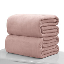 (Pink, King: 200 cm x 240 cm) 310 GSM Blanket Fleece Single Double King Super King Size Bed Throw Sofa Mink Blanket