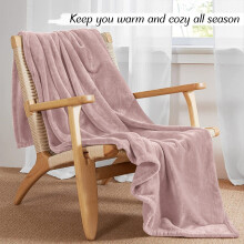 (Pink, Super King: 230 cm x 270 cm) 310 GSM Blanket Fleece Single Double King Super King Size Bed Throw Sofa Mink Blanket
