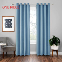 (SkyBlue, 107*213cm/42*84inch) Modern Blackout Curtains For Living Room Curtains Window Lined Panel Curtain