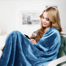 (Teal, King: 200 cm x 240 cm) 310 GSM Blanket Fleece Single Double King Super King Size Bed Throw Sofa Mink Blanket