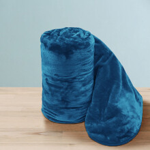 (Teal, Single: 130 cm x 150 cm) 310 GSM Blanket Fleece Single Double King Super King Size Bed Throw Sofa Mink Blanket