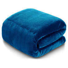 (Teal, Double: 150 cm x 200 cm) 310 GSM Blanket Fleece Single Double King Super King Size Bed Throw Sofa Mink Blanket