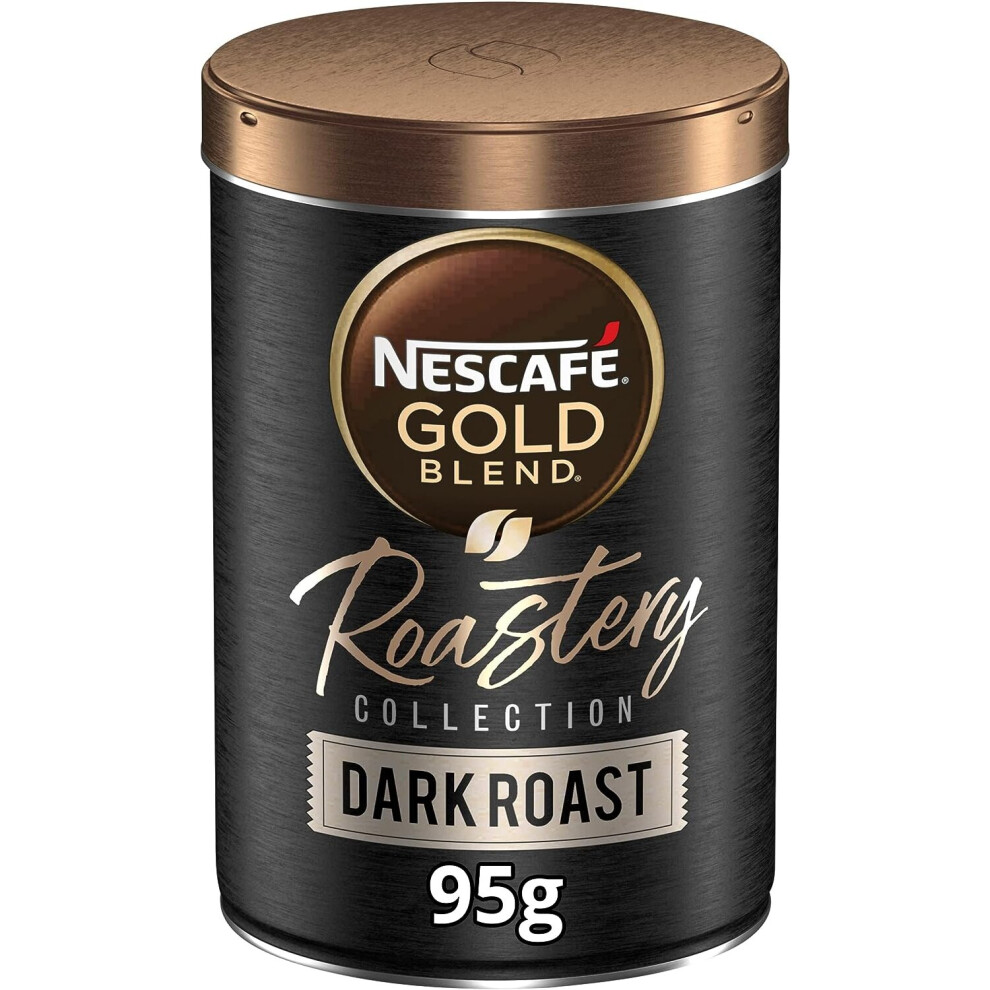 Nescafe Gold Blend Roastery Dark Roast Instant Coffee 95g (Pack of 6)