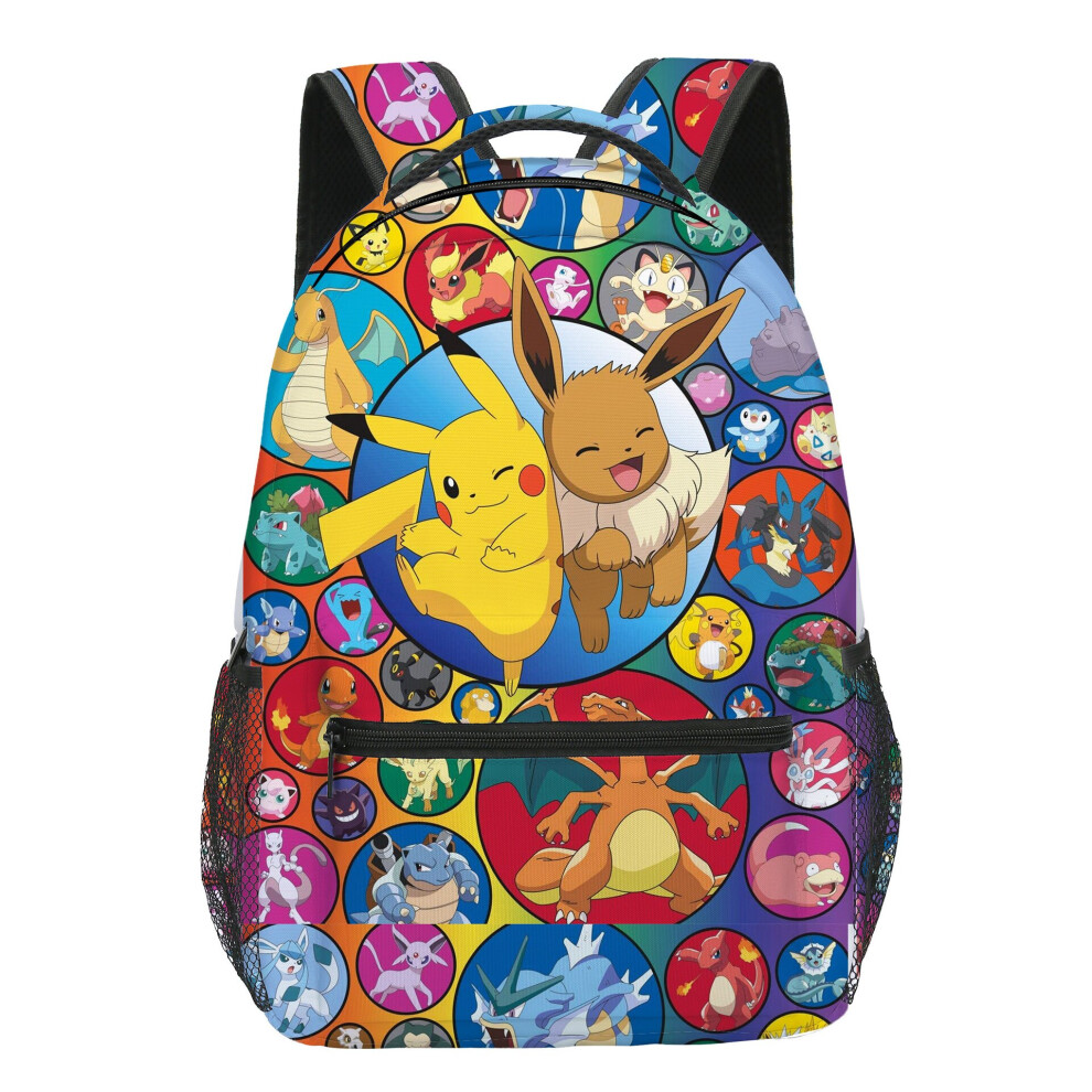 Bonxaif (04, 3Pcs ) New Pikachu Backpack Lunch Bag Pencil Case Set Kids Gift Multicoloured