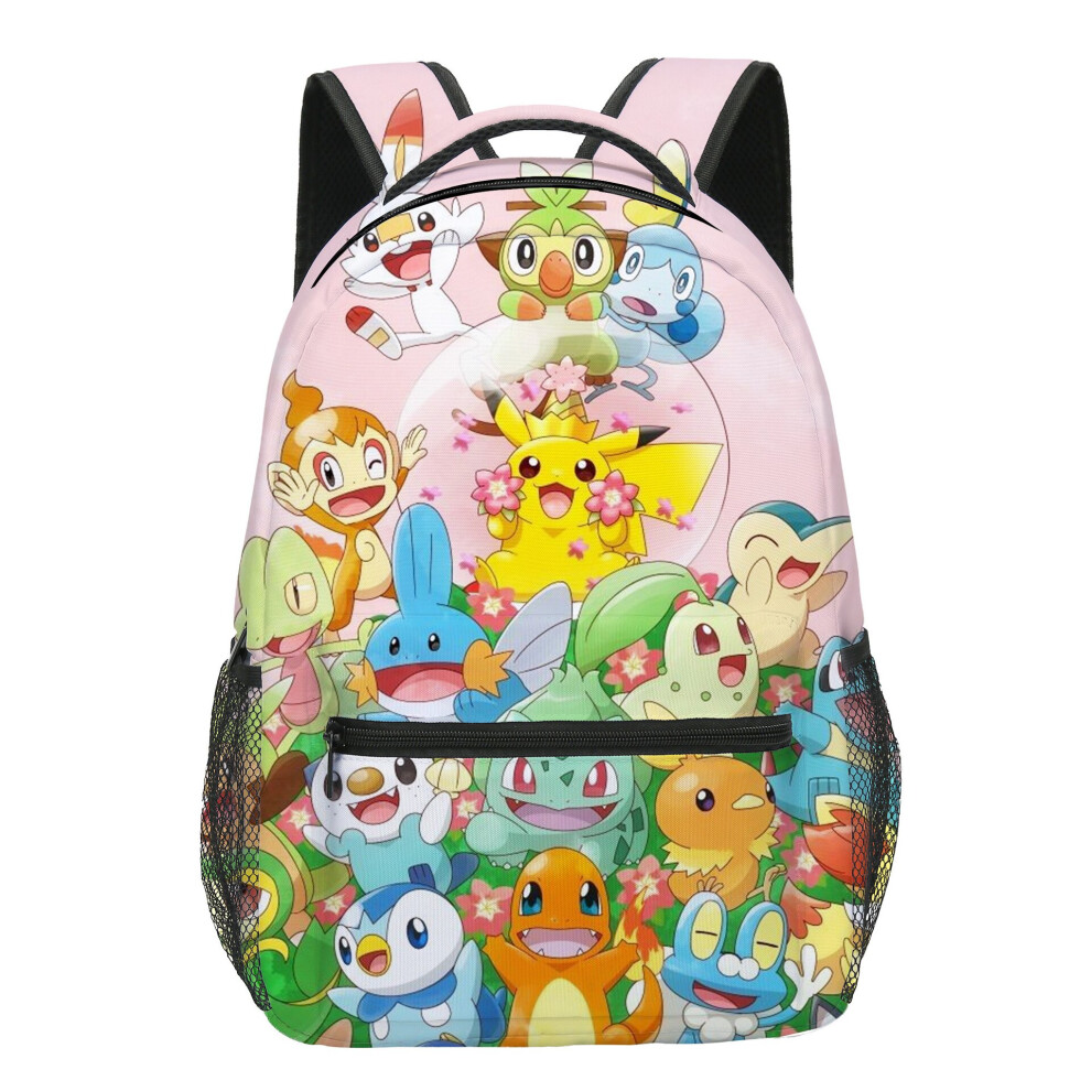 Bonxaif (02, 2Pcs) New Pikachu Backpack Lunch Bag Pencil Case Set Kids Gift Multicoloured