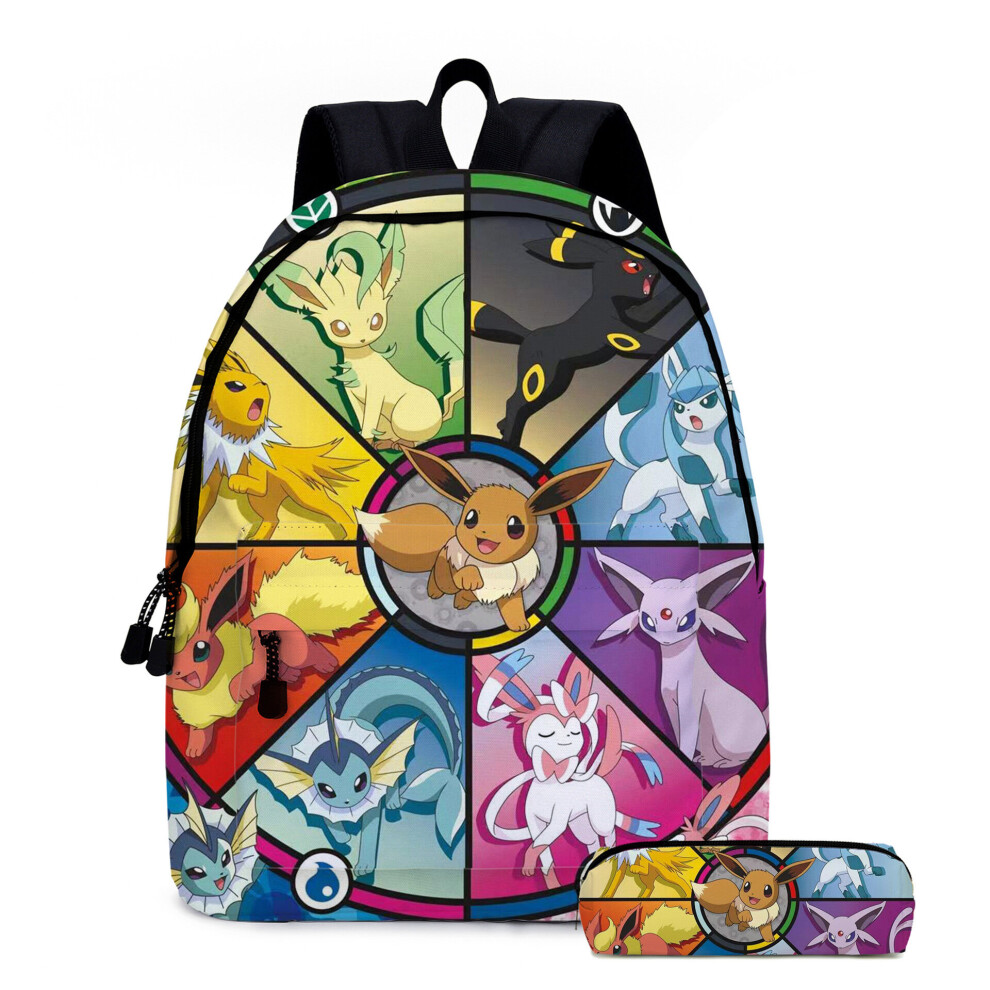Bonxaif (03, 2Pcs) New Pikachu Backpack Lunch Bag Pencil Case Set Kids Gift Multicoloured