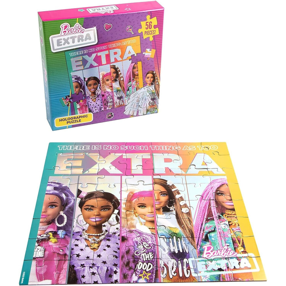 Barbie Extra Holographic Puzzle Kids 56 Piece Jigsaw For Ages 3+