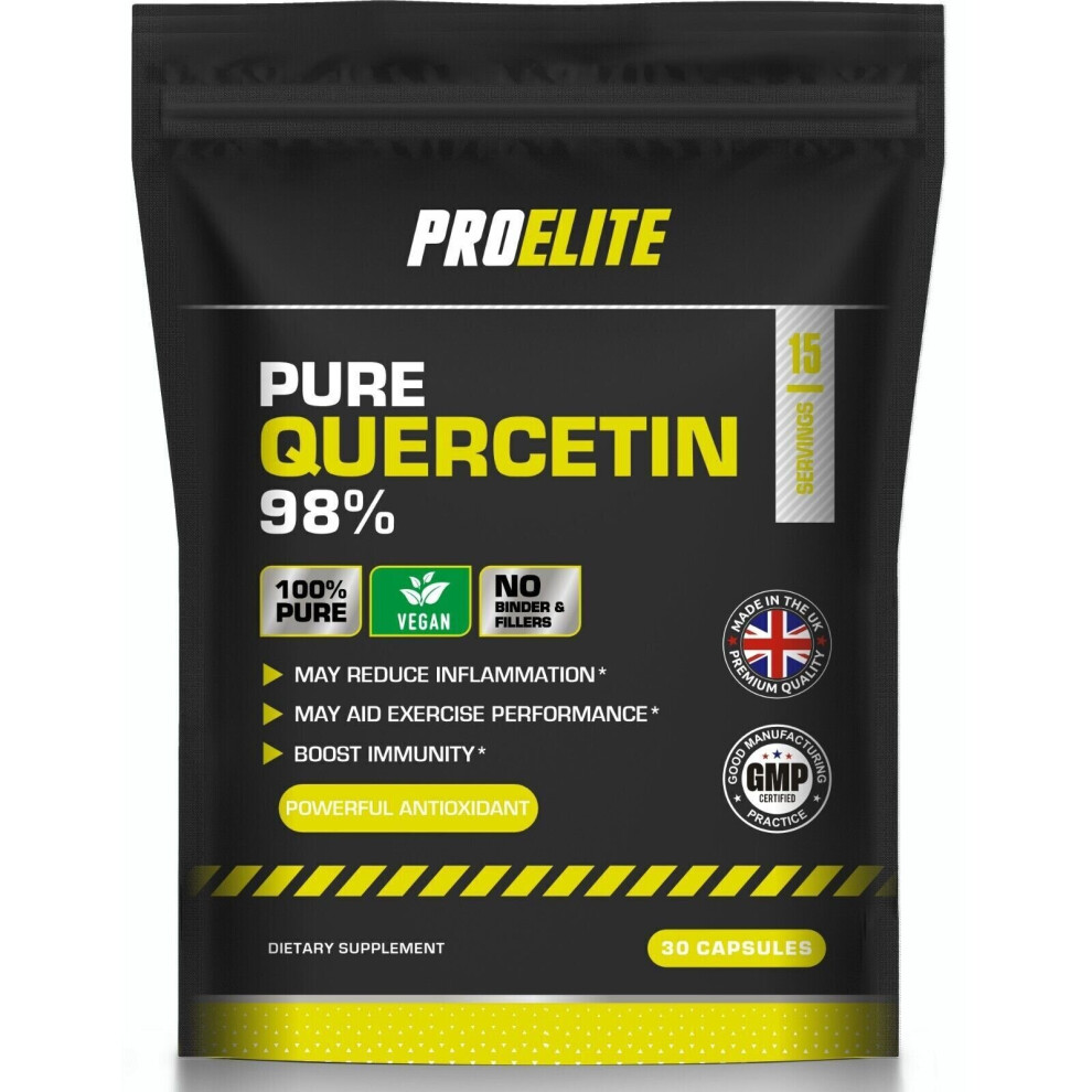 Proelite (30 Capsules) Quercetin 800Mg Vegan Capsules 98% Extract Vegan