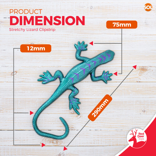 SOL Stretchy Lizard Toy for Kids  Sticky Creature Rubber Lizard Toy Lizard 1
