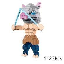 (Inosuke, 1123Pcs) Anime Demon Slayer Kamado Building Block Tanjirou Nezuko Figures Model Toys