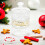 Merry Christmas 3 Tier Clear Glass Stacking Storage Cookie Cakes Jar 3