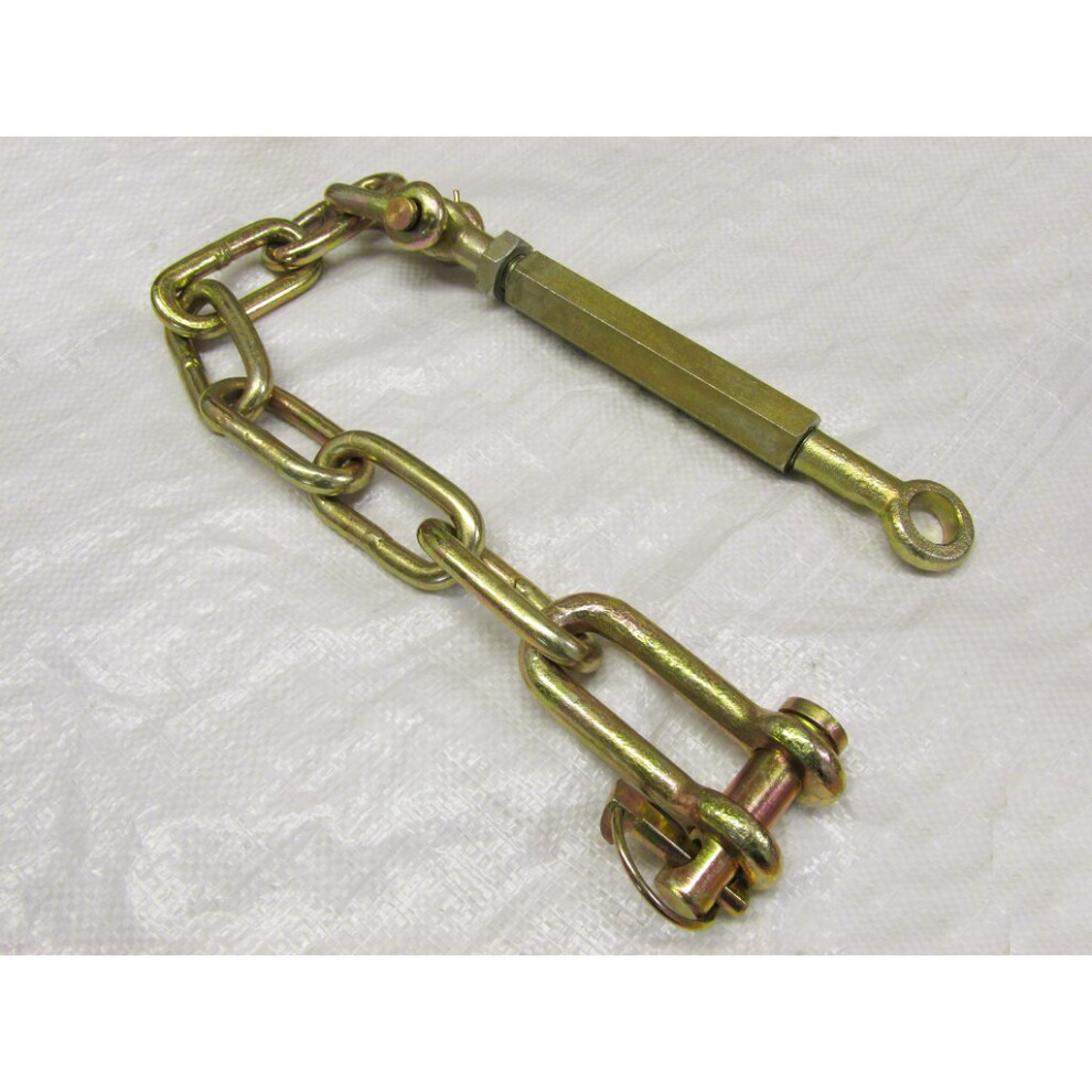 Tractor Stabilizer Check Chain Assembly (3 Point Hitch Sway Chains) Yellow 701017775546