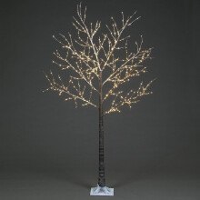 Snowtime 1.5m Cooper Wire Frosted Brown Twig Tree Warm White Lights