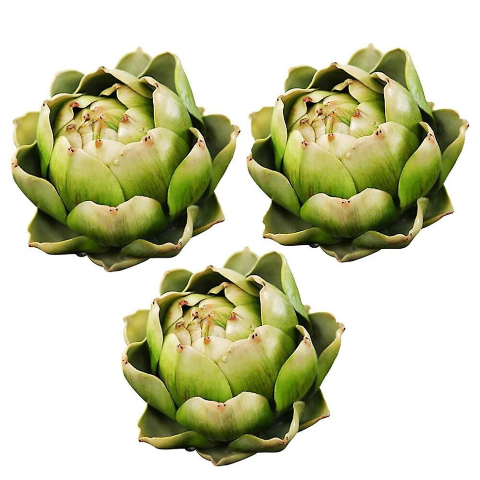 3pcs  Artificial Artichoke  Fake Flower Fake Artichoke For Home Wedding  Table Dec