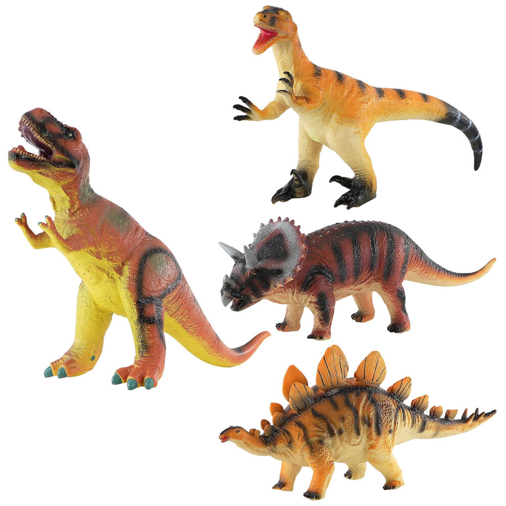 Large soft rubber dinosaur hot sale toys