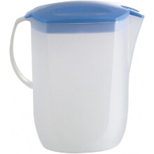 3 Litre Plastic Jug Fridge Door with Lid – Durable, Shatter-Proof, Ergonomic Handle, Transparent & Blue