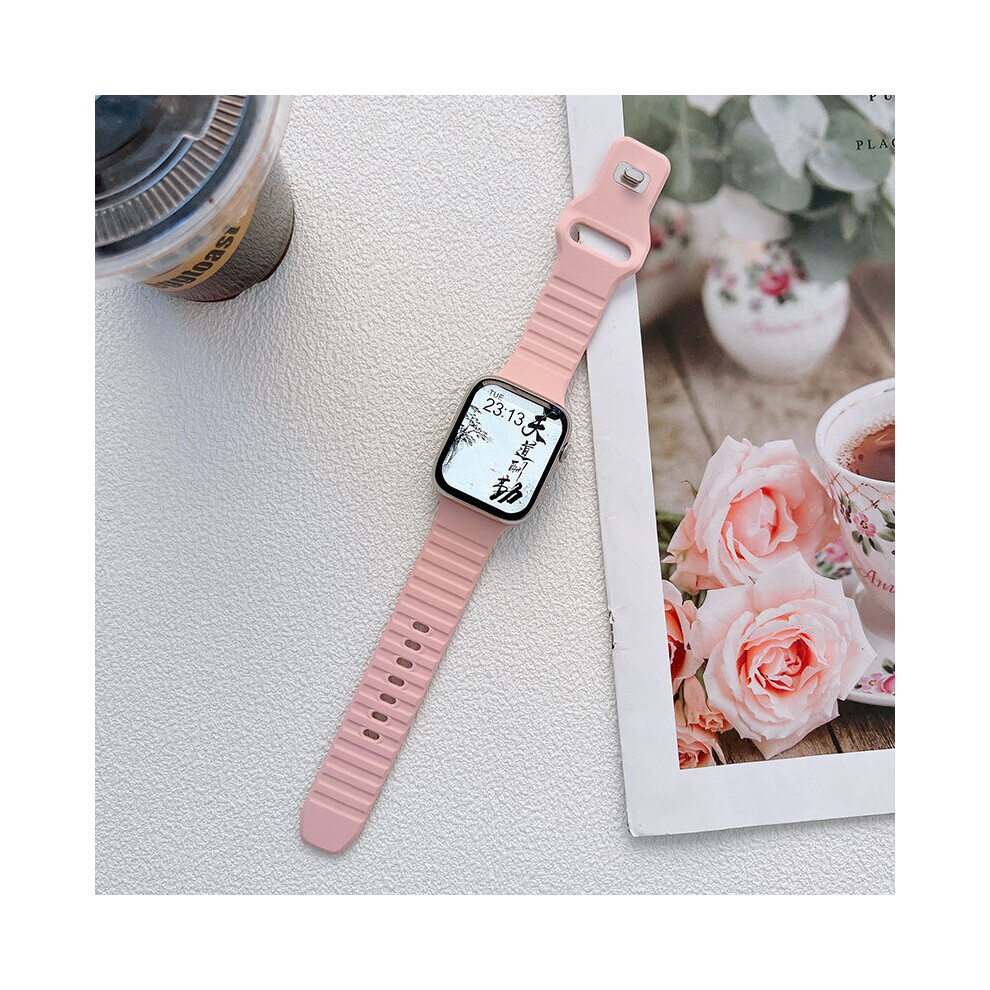 Ywei (Pinkc, 38Mm 40Mm 41Mm C) Soft Silicone Sport Strap For Apple Watch Band Ultra 8 Se 7 Series 49M