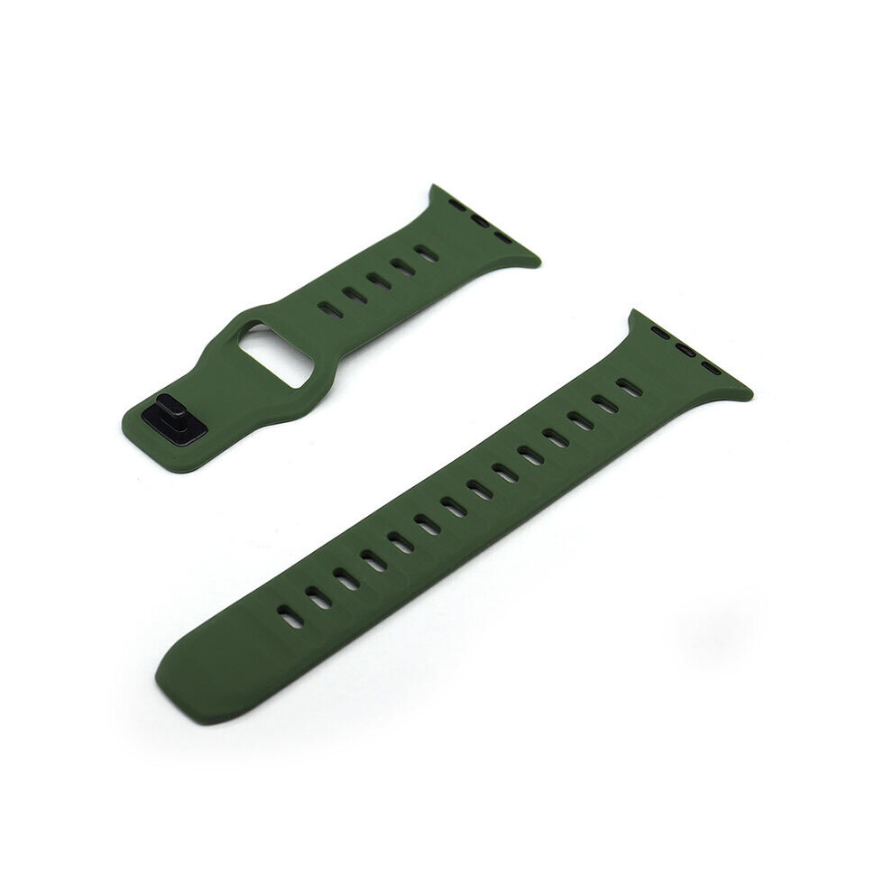 (ArmyGreenX, 38MM 40MM 41MM X) Soft Silicone Sport Strap For Apple Watch Band Ultra 8 SE 7 Series 49M