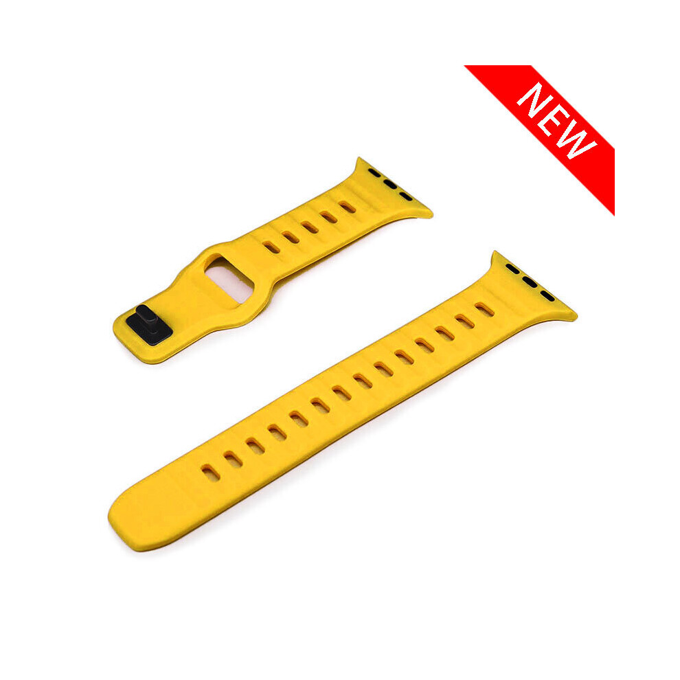 Ywei (Yellowk, 42Mm 44Mm 45Mm 49Mm K) Soft Silicone Sport Strap For Apple Watch Band Ultra 8 Se 7 Series 49M