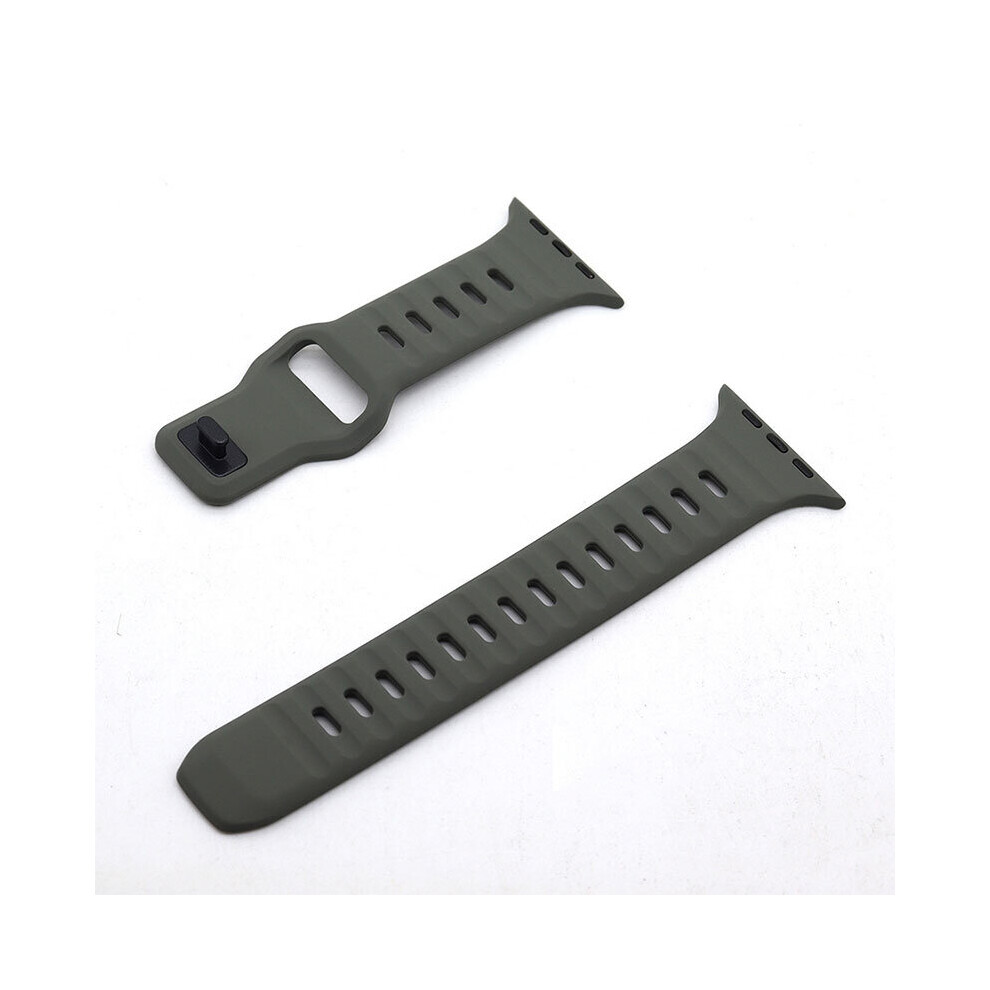 (Deep Garyt, 42Mm 44Mm 45Mm 49Mm T) Soft Silicone Sport Strap For Apple Watch Band Ultra 8 Se 7 Series 49M Not,Specified 9169916434888