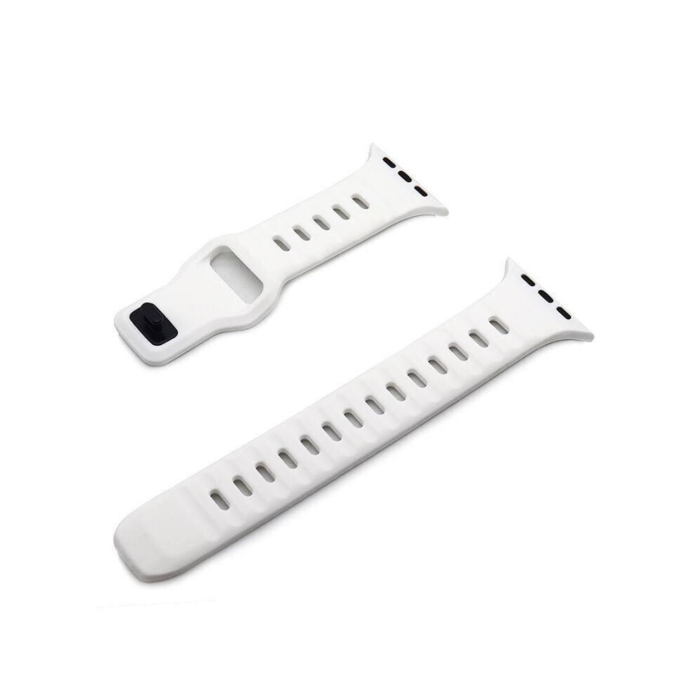 (Whitea, 38Mm 40Mm 41Mm A) Soft Silicone Sport Strap For Apple Watch Band Ultra 8 Se 7 Series 49M 9169916434956