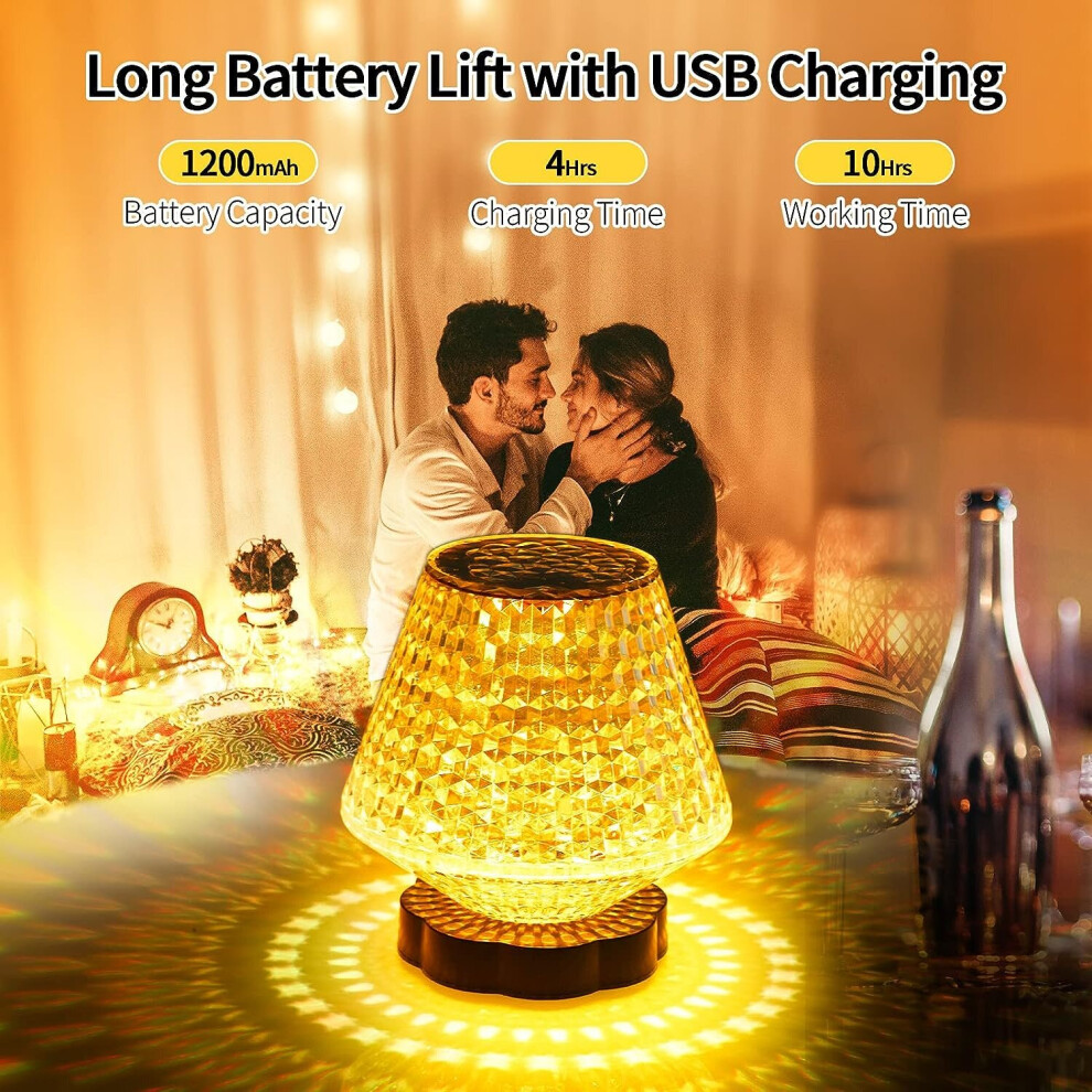 Crystal desk lamp 16 color touch night light, rechargeable wine glass, romantic date decoration, holiday bedroom, party, restaurant-image-OPC-PC5Q97Z-NEW