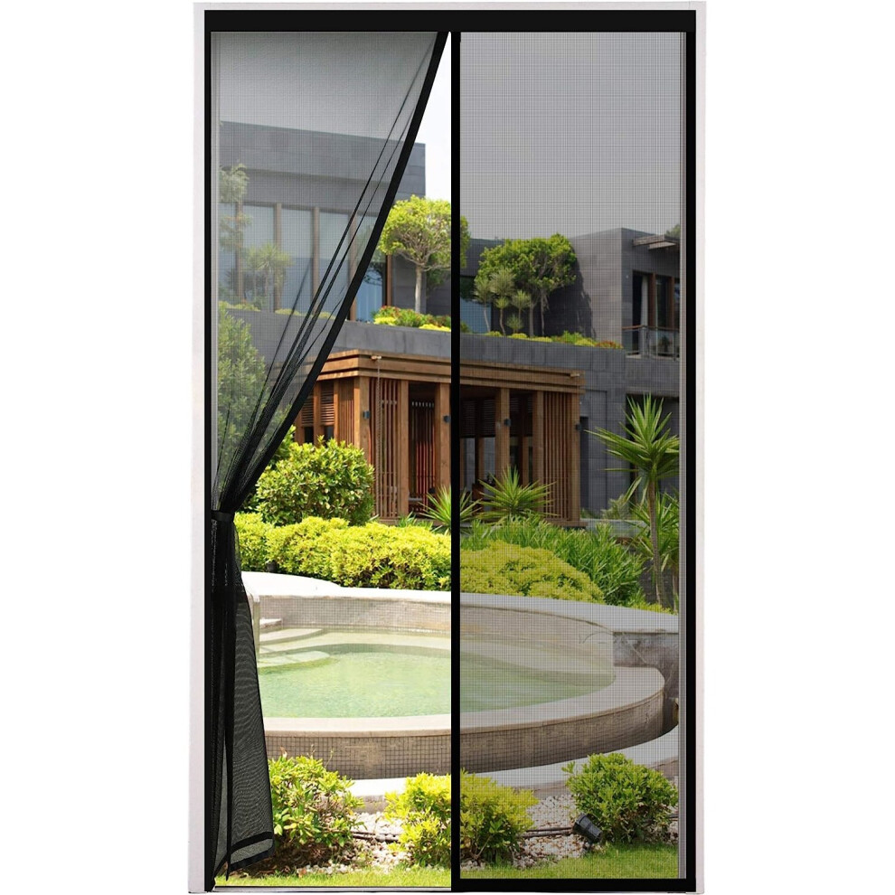 Mosquito Net Magnetic Door 100X210cm Very Dense Mesh Mosquito Net Magnetic Door Fly Curtain Insect Repellent With Adhesive Tape, Magnetic Sticks 7042558913459
