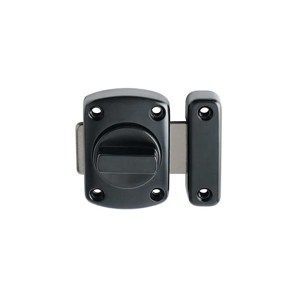 Rotate Bolt Latch Gate Latches Safety Door Lock,Ms220e-B Plating Black 7042558908868