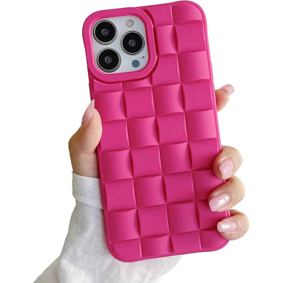 Compatible With Iphone 14 Pro Case For Women/Girls, Cute 3D Laid Desgin Soft Silicone Shockproof Raised Bumper Corners Case For Iphone 14 Pro Pink 7042558912032