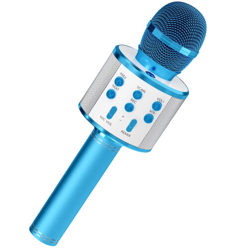 Karaoke microphone with speaker - Blue 1