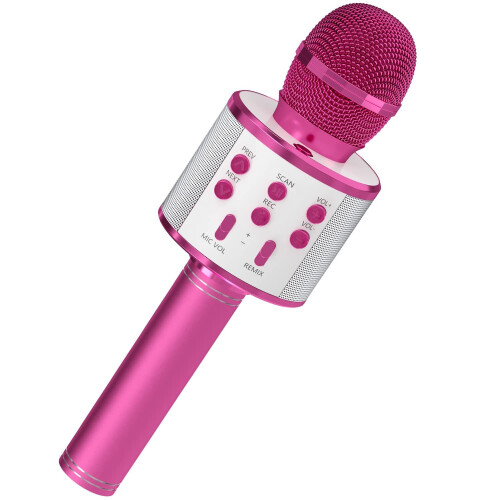 Karaoke microphone with speaker - Rose Red 1