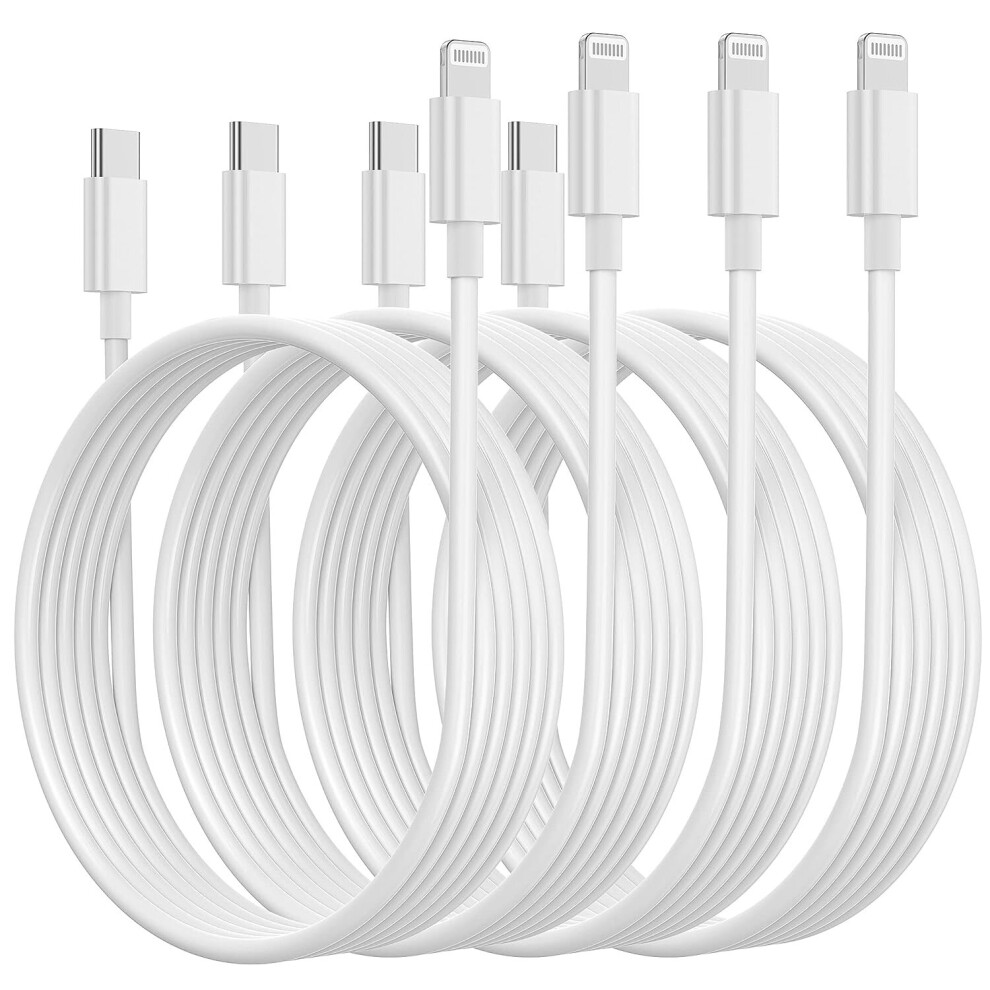 iPhone Charger USB-C - Cable / Cord - 20W - Fast Charger 4 Pack